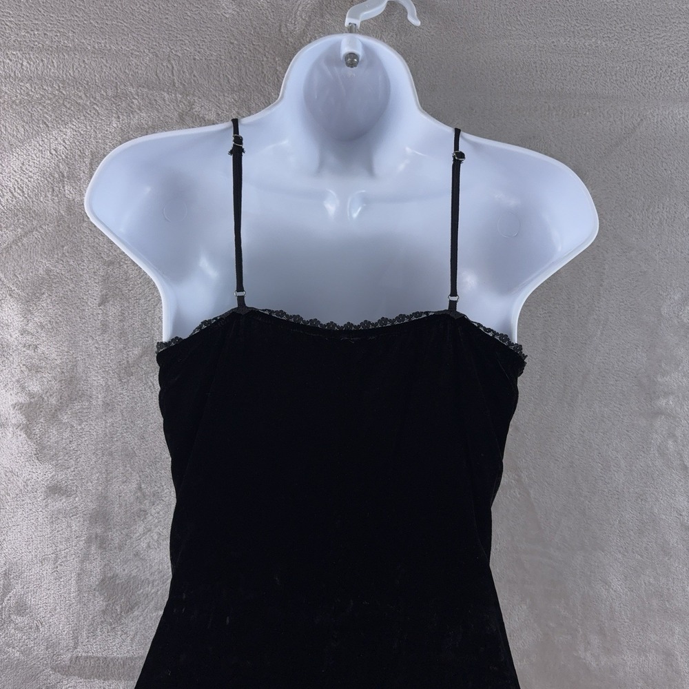 Reformation Laine Velvet Dress Womens Size XS Black Sweetheart Neck Mini - Picture 5 of 7